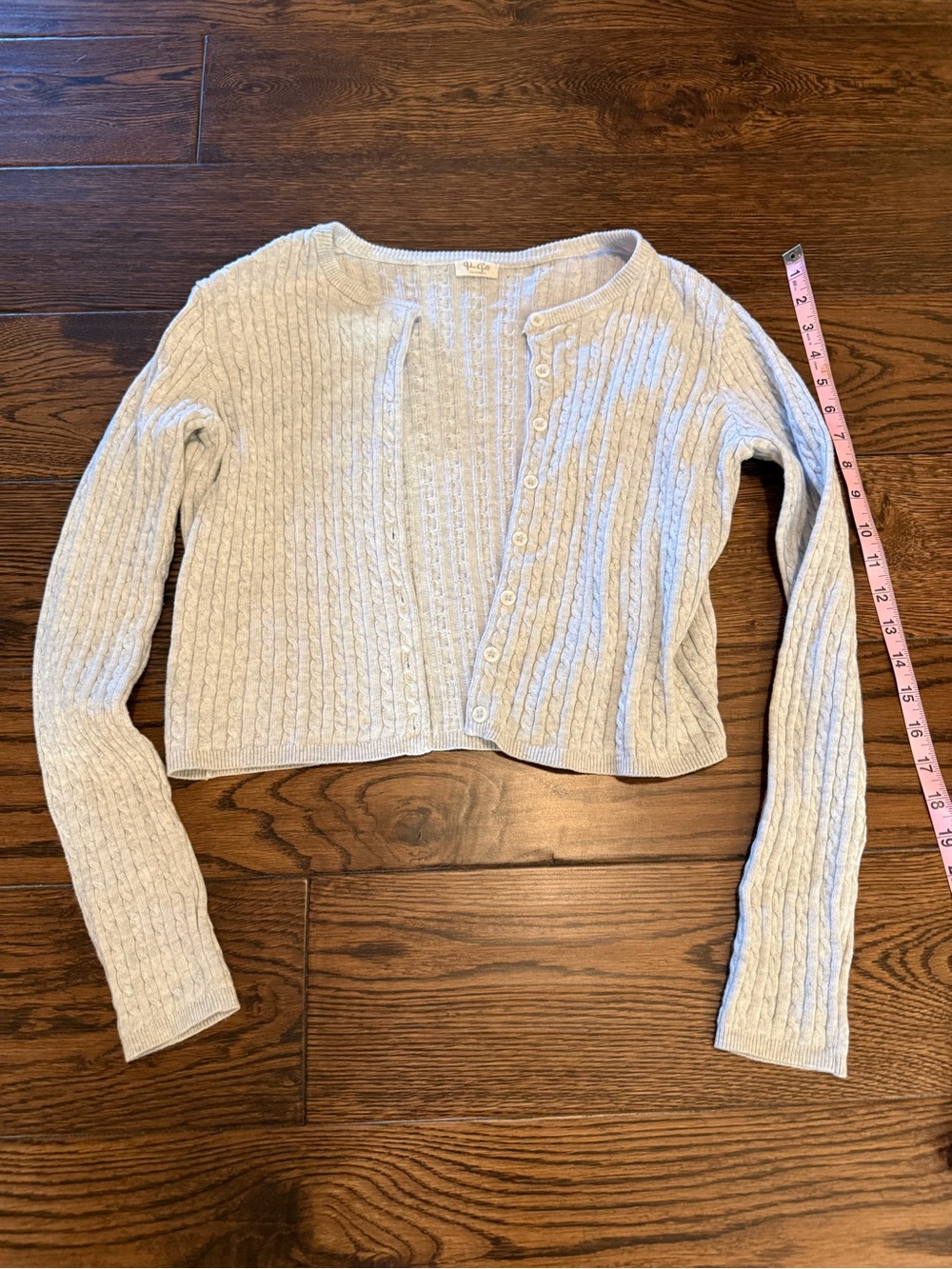 Brandy Melville Heather Gray Cable Knit Sweater